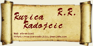 Ružica Radojčić vizit kartica